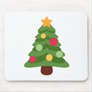 christmas tree emojis mouse pad