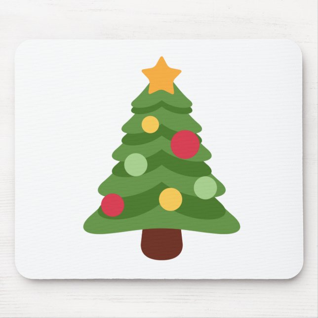 christmas tree emojis mouse pad (Front)