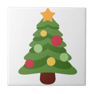 christmas tree emojis tile
