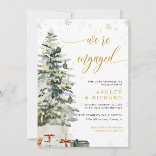Christmas Tree Engagement Party Invitation