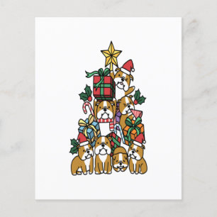 Christmas Tree English Bulldog Dog Long Sleeve Flyer