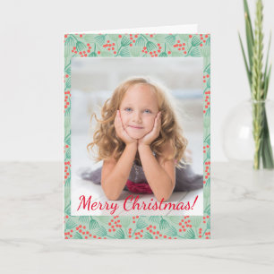 Christmas Tree Evergreen Pine Needles Photo Note Card