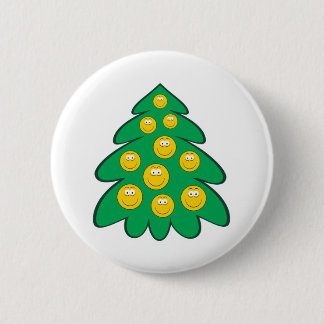 Christmas Tree Face 2 Inch Round Button