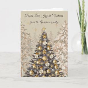 Christmas Tree Family Photo Greeting Card 