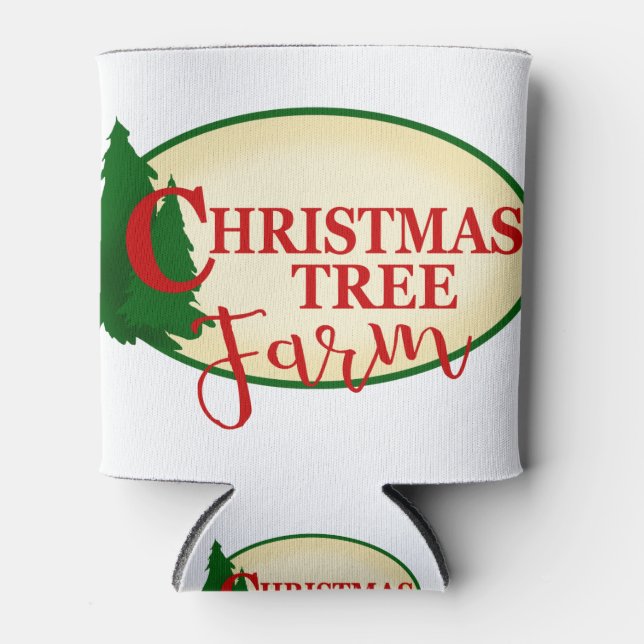Christmas Tree Farm Can Cooler (Front)