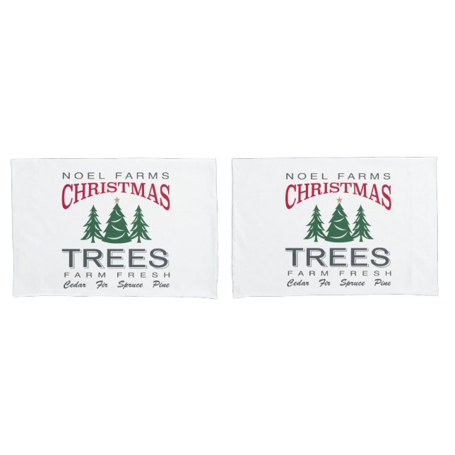 CHRISTMAS TREE FARM PILLOW CASE (Front-Set)