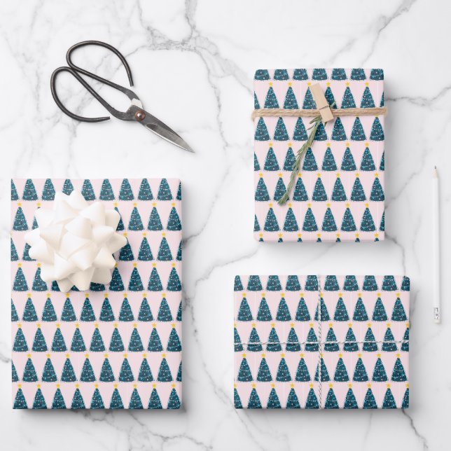 Christmas Tree Farm Wrapping Paper Sheet (Front)