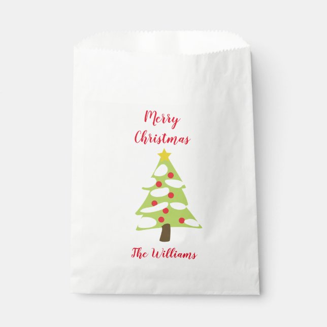 Christmas Tree Favour Bag (Front)