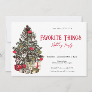 Christmas tree Favourite Things Invitation