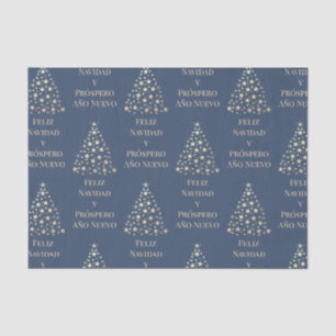 Christmas Tree Feliz Navidad y Prospero Año Nuevo Tissue Paper