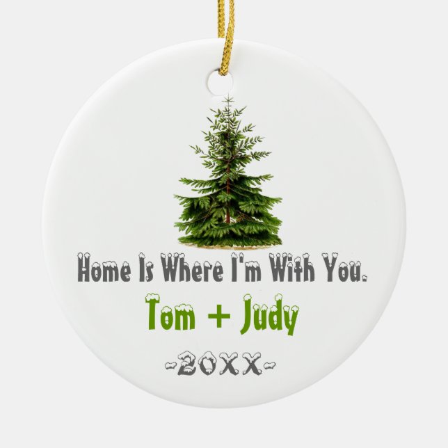 Christmas tree first Christmas Ornament Bride Gift (Front)