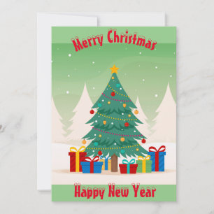 Christmas Tree Flat Holiday Card