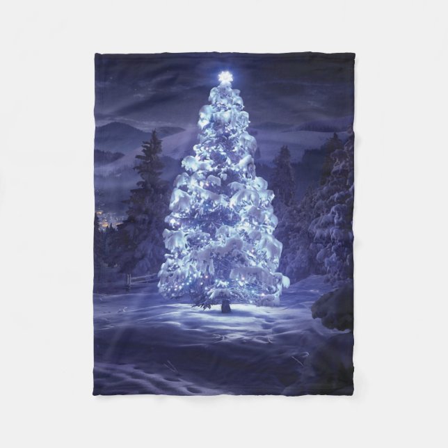 Christmas Tree  Fleece Blanket (Front)