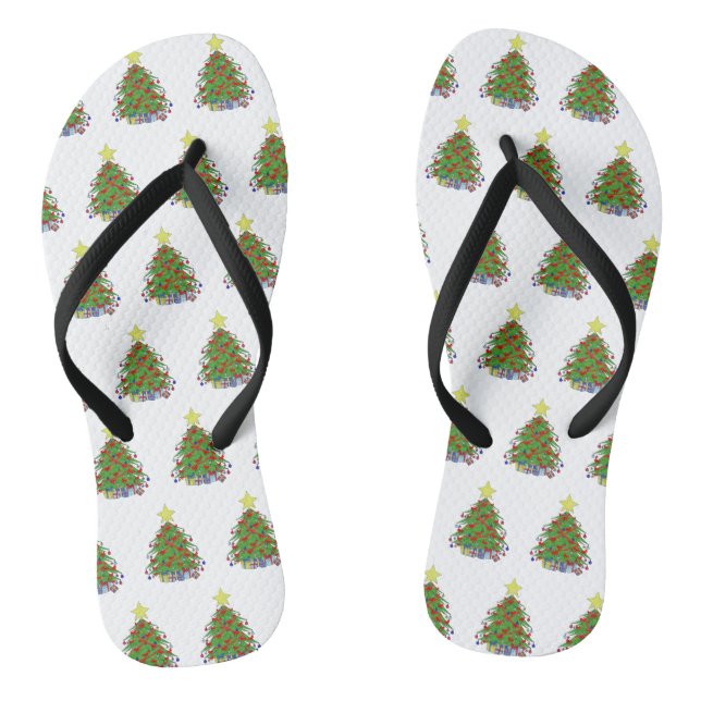 Christmas tree flip flops (Footbed)