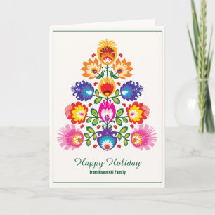 🎄Christmas tree - folklore style Card