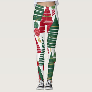 christmas tree forest leggings