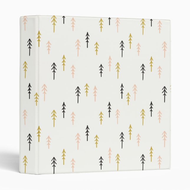 Christmas Tree Forest Pattern Binder (Front/Spine)