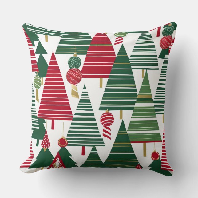 christmas tree forest pillow (Front)