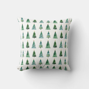 Christmas Tree Forest Throw Pillow