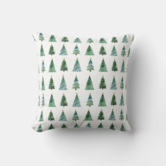 Christmas Tree Forest Throw Pillow