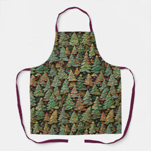 Christmas Tree Forest Whimsey  Apron