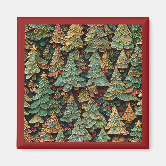 Christmas Tree Forest Whimsey Magnet (Front)