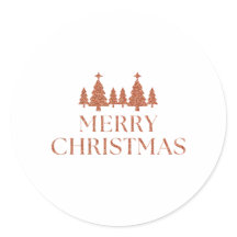 Christmas Tree Forest with Rose Gold Sparkle