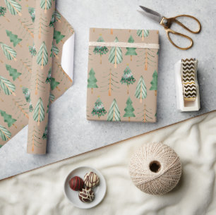 Christmas Tree Forest Wrapping Paper