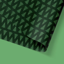 Christmas Tree Geometric Dark Green