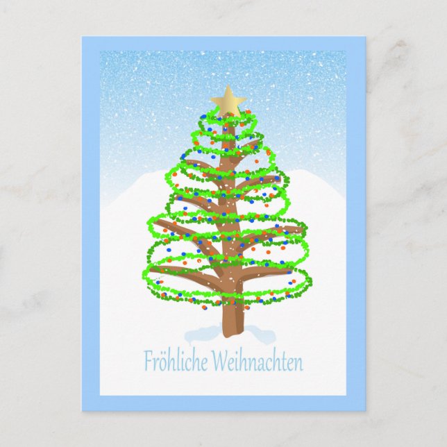 Christmas Tree - German Language Postcard (Front)