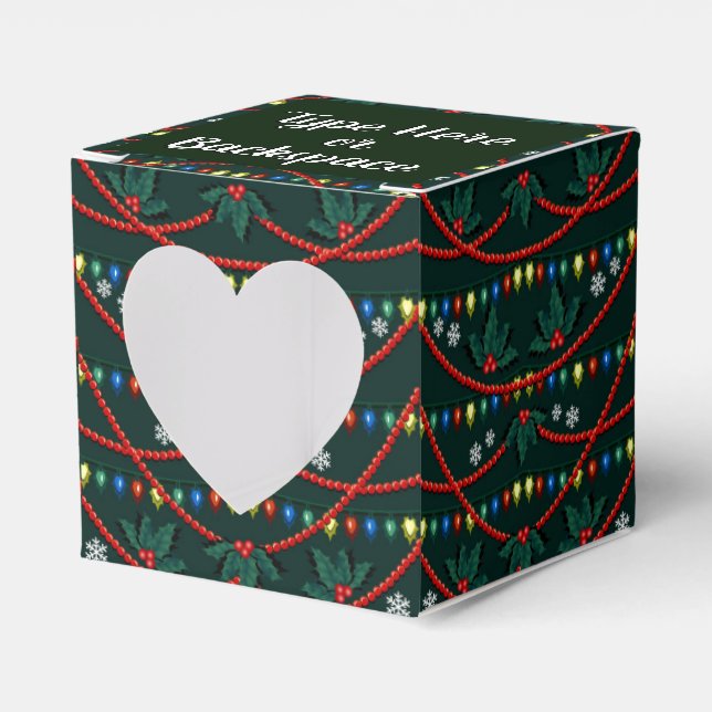 Christmas Tree Gift Box Personalized Holiday Boxes (Front Side)