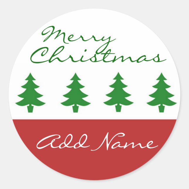 Christmas Tree Gift Stickers (Front)