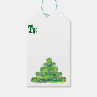 Christmas tree gift tag
