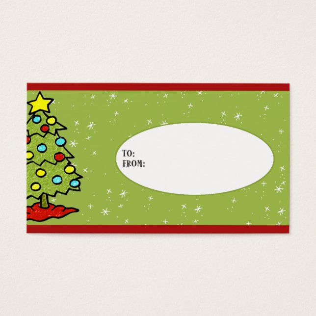 Christmas Tree Gift Tag (Front)