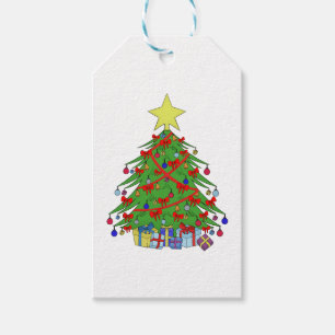 Christmas tree gift tags