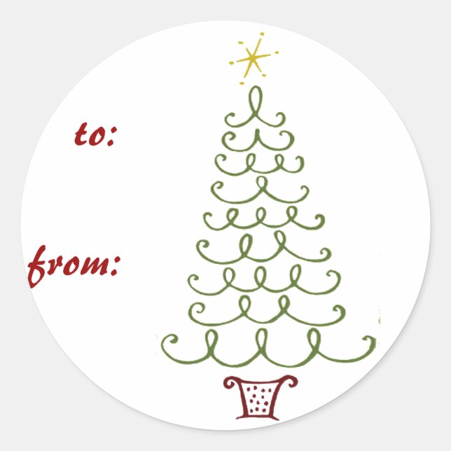 Christmas Tree Gift Tags (Front)