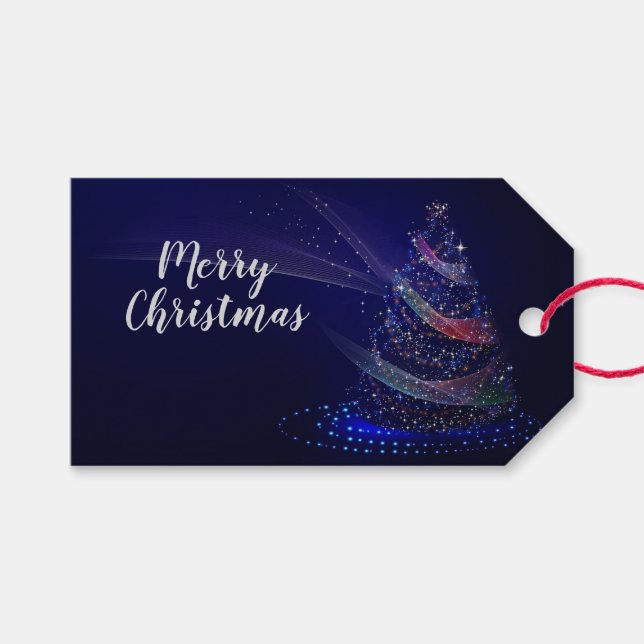 Christmas Tree Gift Tags (Front (Horizontal))
