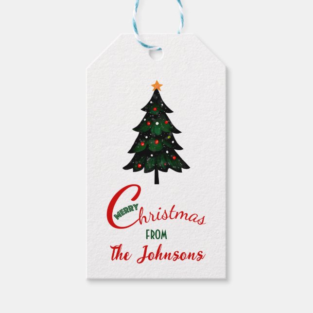 Christmas Tree Gift Tags (Front)