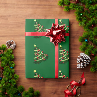 Christmas Tree Gift Wrapping Paper