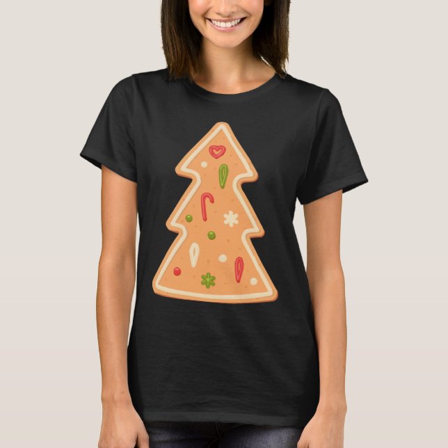 Christmas Tree Gingerbread cake Xmas T-Shirt (Front)