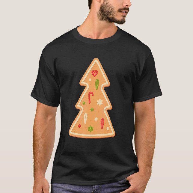 Christmas Tree Gingerbread cake Xmas T-Shirt (Front)