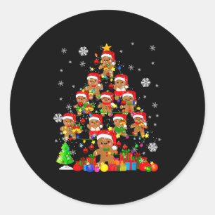 Christmas Tree Gingerbread Christmas Santa Gingerb Classic Round Sticker