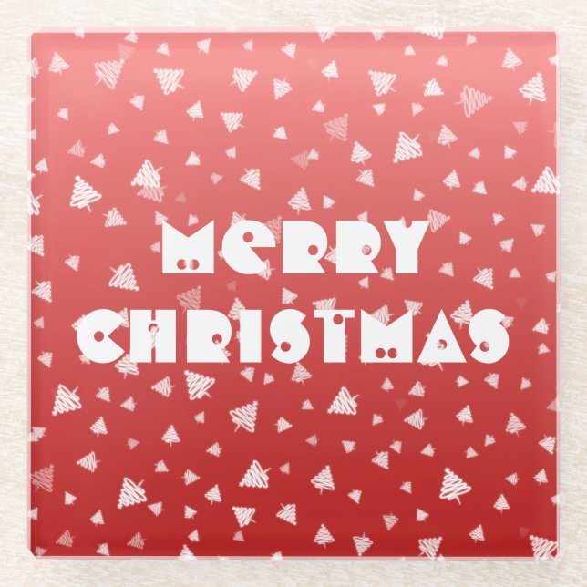 Christmas Tree Glass Coaster (Front)