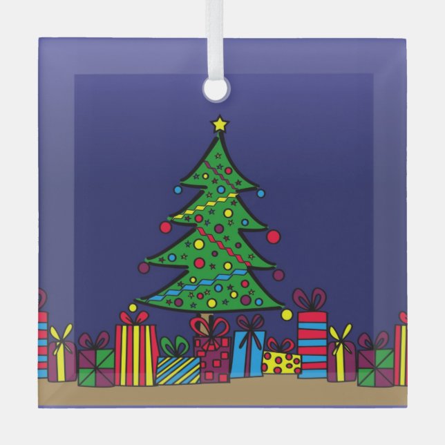 Christmas tree glass ornament (Front)