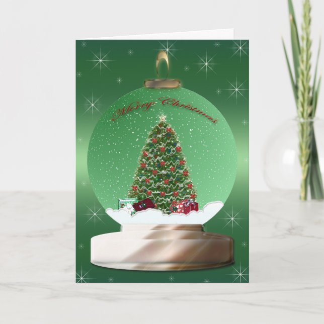Christmas Tree Globe Card (Front)