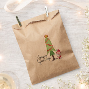 Christmas Tree & Gnome Favour Bag