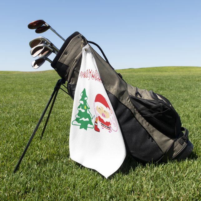 Christmas tree Golf Towels (Green)