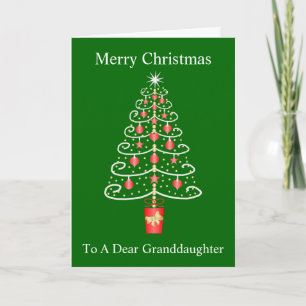 Christmas Tree Granddaughter Christmas Holiday Card