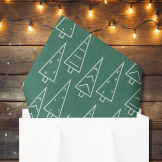Christmas Tree Green Modern  Tissue Paper