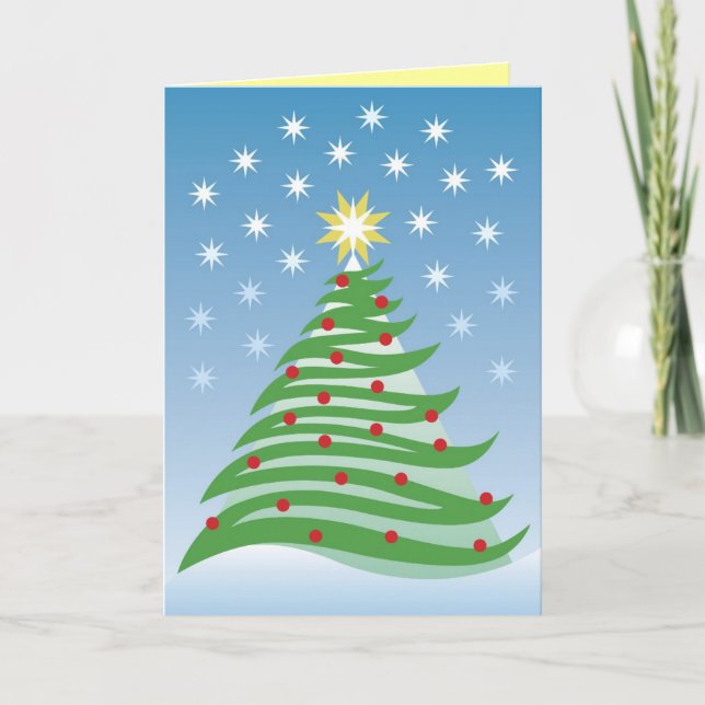 Christmas Tree Greeting Card (Front)